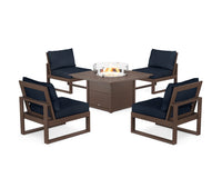 Thumbnail for Trex Eastport Modular 5-Piece Deep Seating Set with Square Fire Pit Table