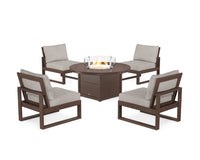 Thumbnail for Trex Eastport Modular 5-Piece Deep Seating Set with Round Fire Pit Table
