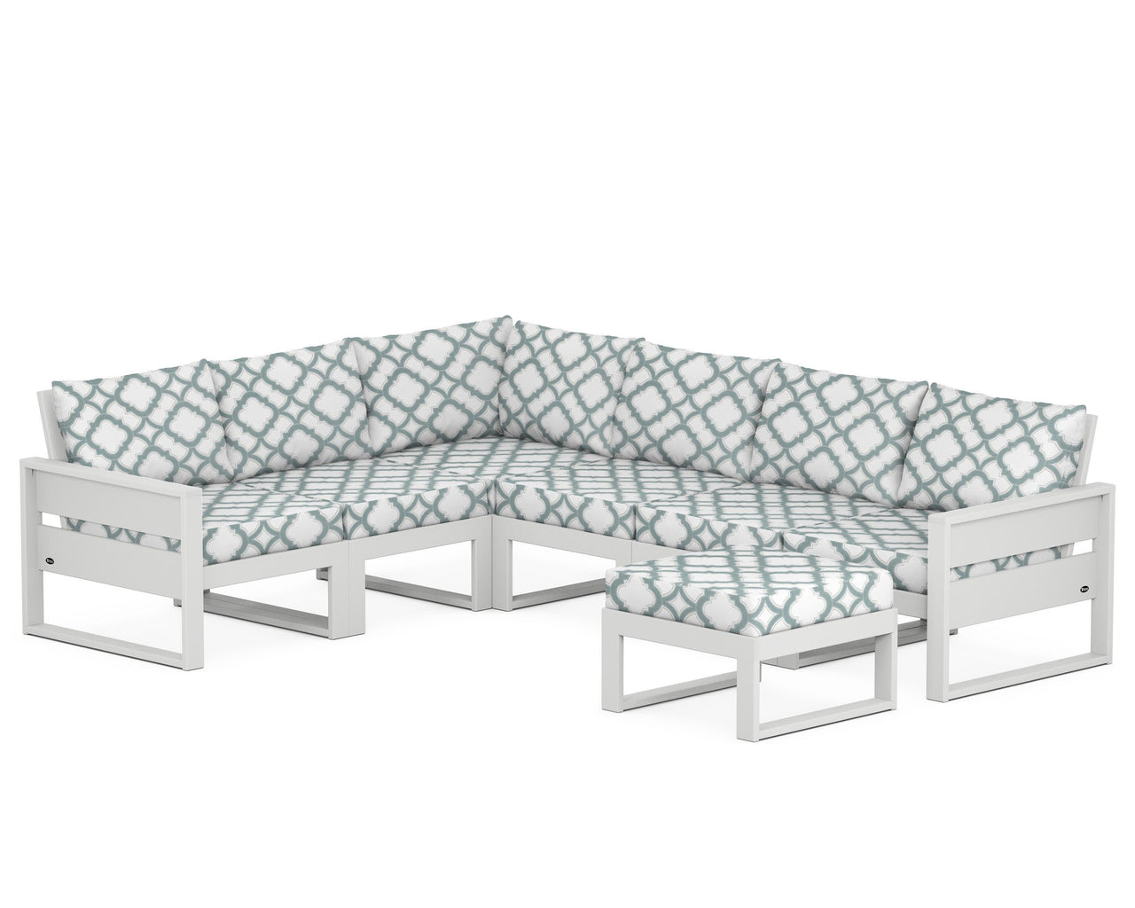 Trex Eastport 6-Piece Sectional with Ottoman