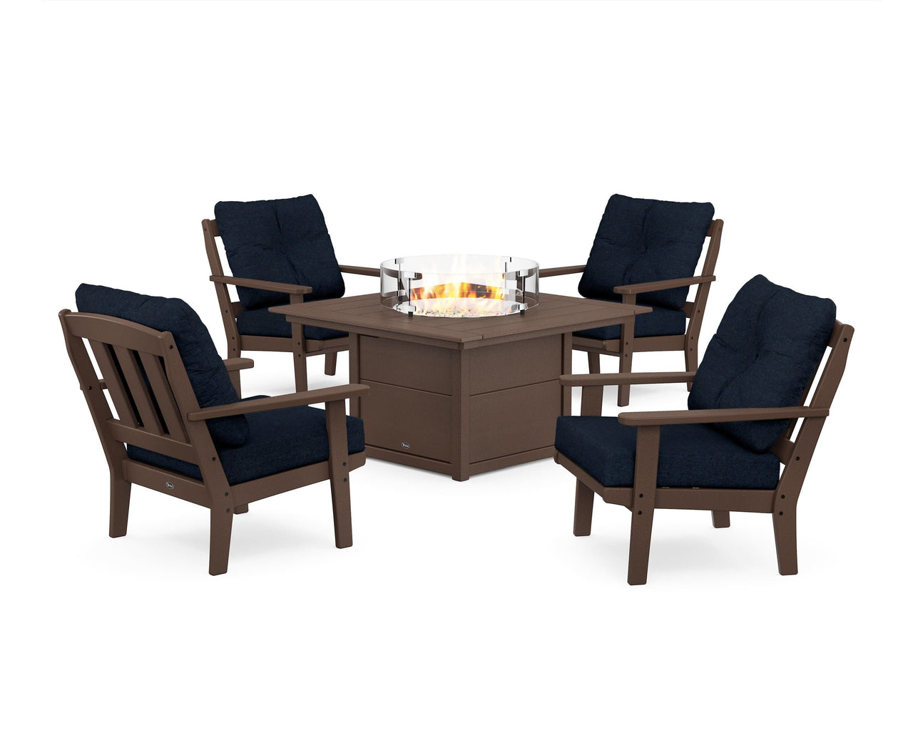 Trex Cape Cod 5-Piece Deep Seating Set with Fire Pit Table