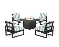 Thumbnail for Trex Eastport Modular 5-Piece Deep Seating Set with Square Fire Pit Table