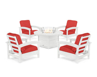 Thumbnail for Trex Rockport 5-Piece Deep Seating Set with Round Fire Pit Table