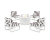 Thumbnail for Trex Eastport Modular 5-Piece Deep Seating Set with Round Fire Pit Table