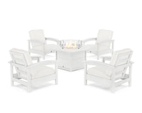 Thumbnail for Trex Rockport 5-Piece Deep Seating Set with Yacht Club Fire Pit Table