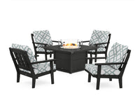 Thumbnail for Trex Cape Cod 5-Piece Deep Seating Set with Fire Pit Table