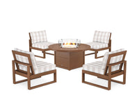 Thumbnail for Trex Eastport Modular 5-Piece Deep Seating Set with Round Fire Pit Table