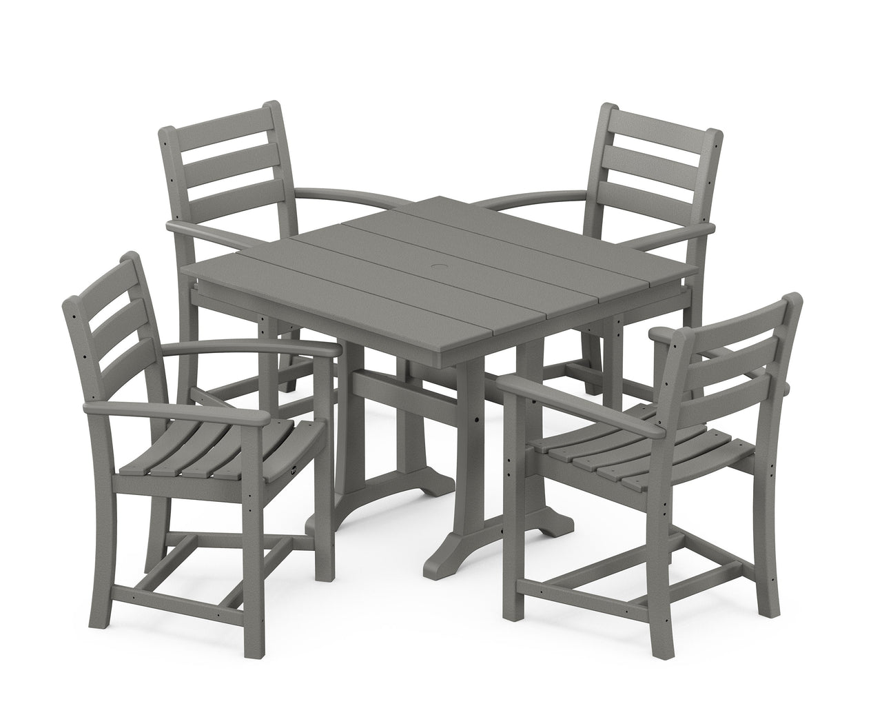 Trex Monterey Bay 5-Piece Farmhouse Trestle Arm Chair Dining Set