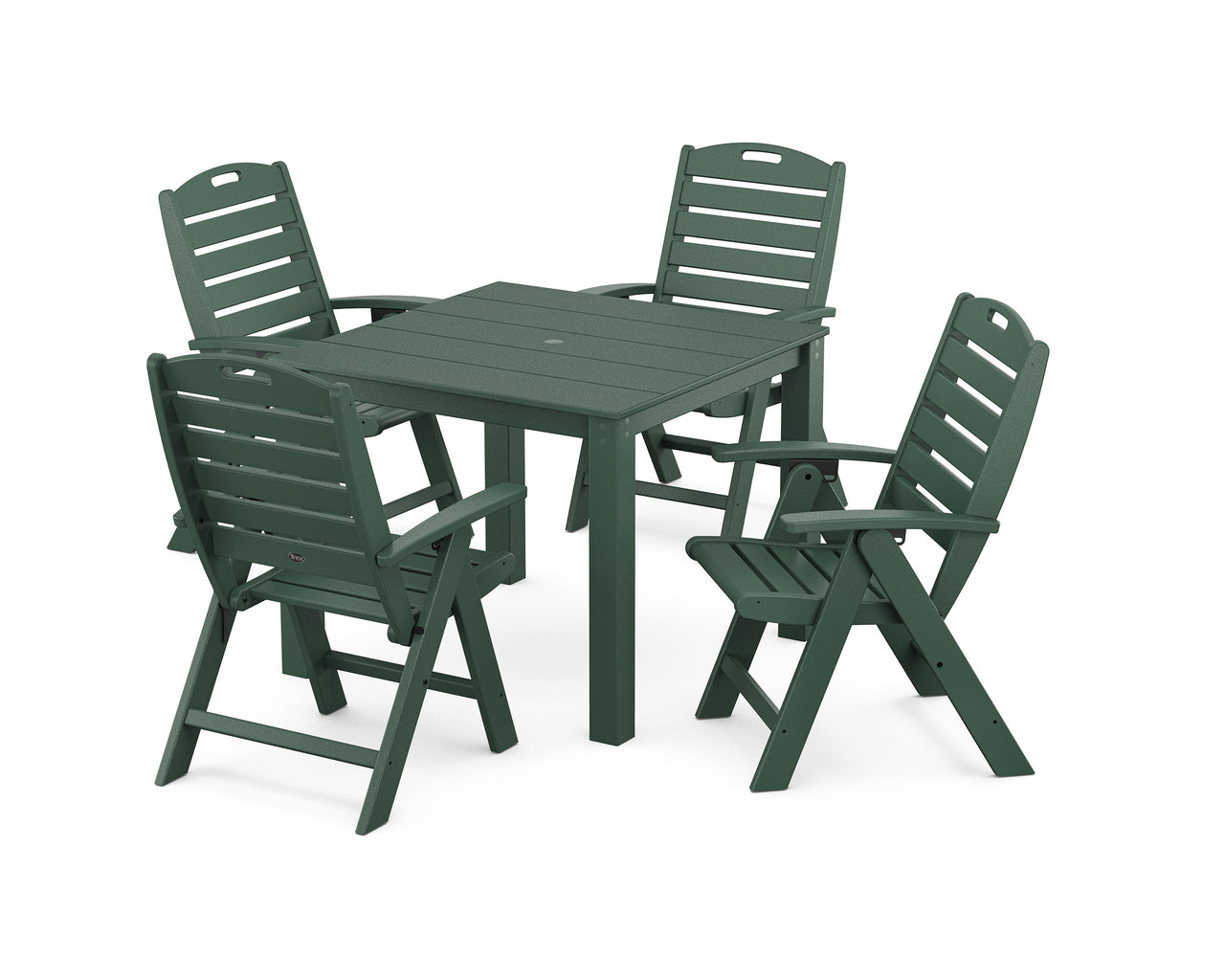 Trex Yacht Club Highback Chair 5-Piece Parsons Dining Set
