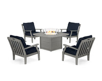 Thumbnail for Trex Yacht Club 5-Piece Deep Seating Set with Fire Pit Table