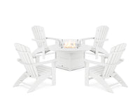 Thumbnail for Trex Yacht Club Adirondack 5-Piece Set with Round Fire Pit Table