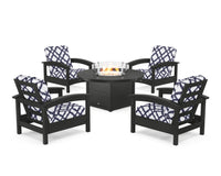 Thumbnail for Trex Rockport 5-Piece Deep Seating Set with Round Fire Pit Table