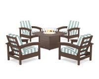 Thumbnail for Trex Rockport 5-Piece Deep Seating Set with Yacht Club Fire Pit Table