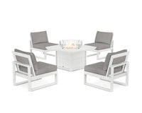 Thumbnail for Trex Eastport Modular 5-Piece Deep Seating Set with Yacht Club Fire Pit Table