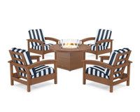Thumbnail for Trex Rockport 5-Piece Deep Seating Set with Round Fire Pit Table