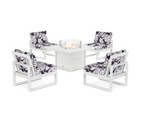 Thumbnail for Trex Eastport Modular 5-Piece Deep Seating Set with Square Fire Pit Table