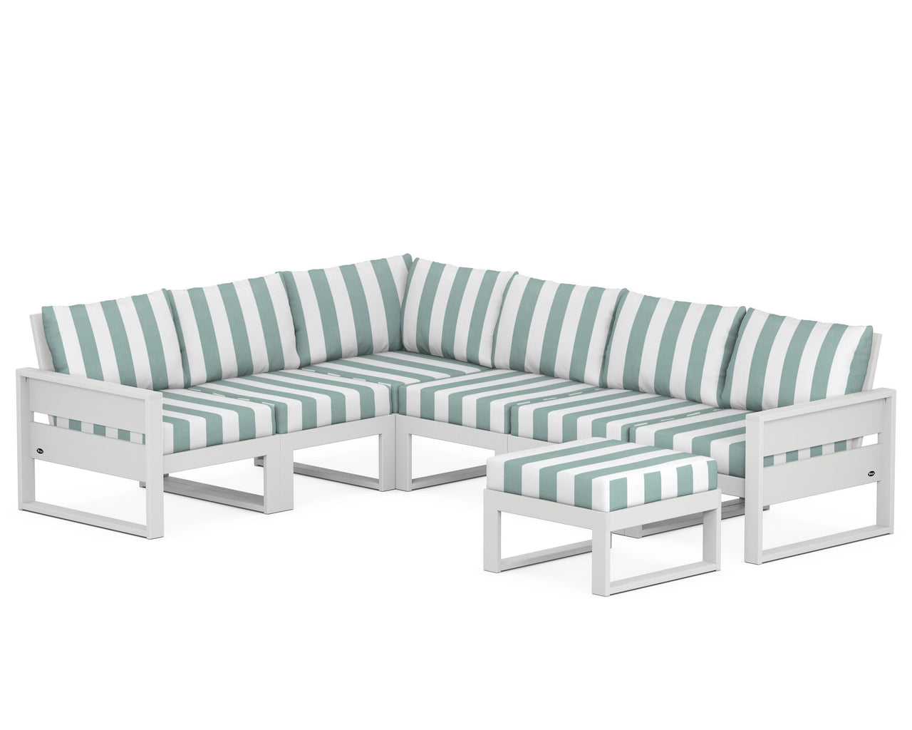 Trex Eastport 6-Piece Sectional with Ottoman