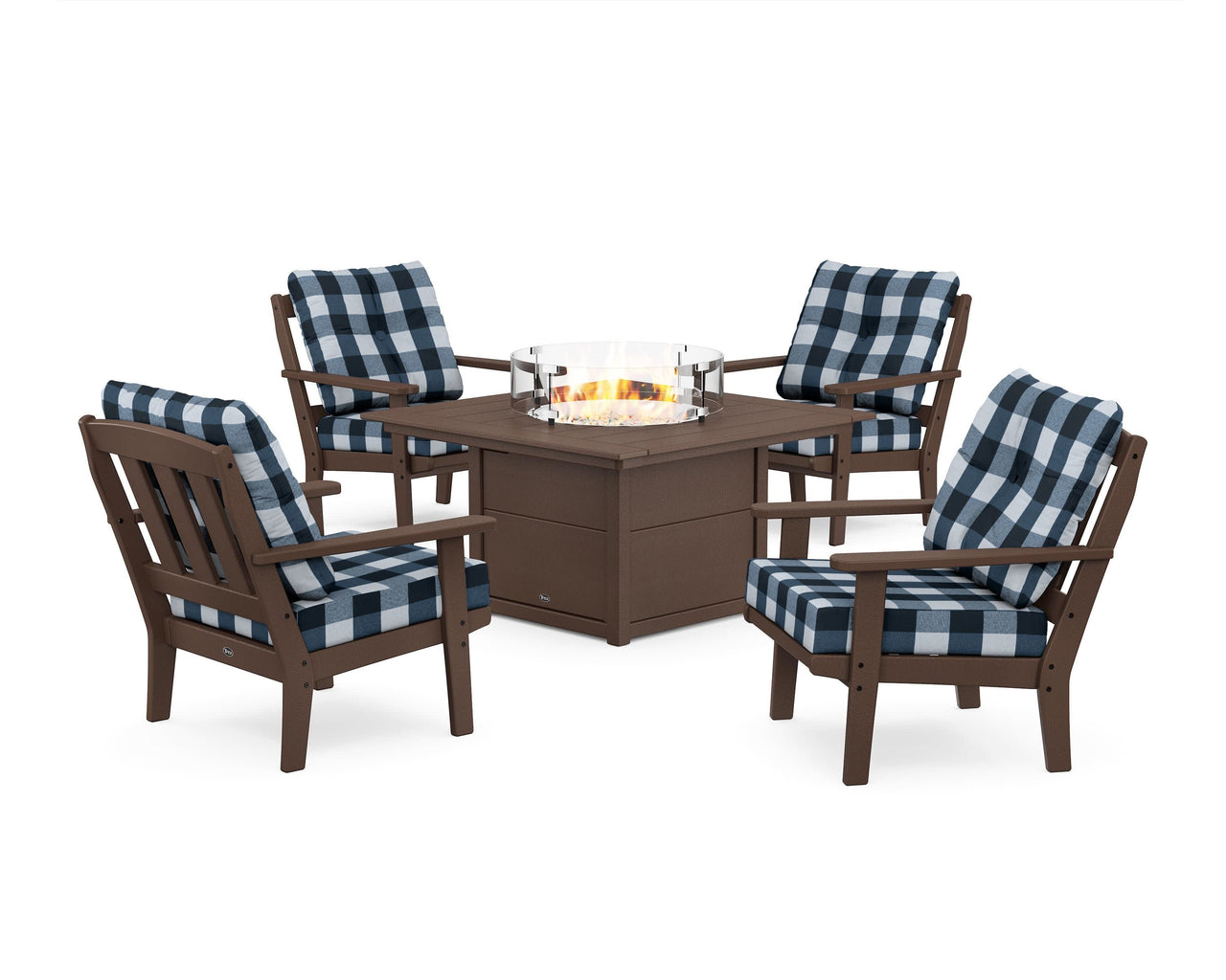 Trex Cape Cod 5-Piece Deep Seating Set with Fire Pit Table