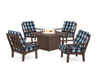 Thumbnail for Trex Cape Cod 5-Piece Deep Seating Set with Fire Pit Table