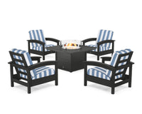 Thumbnail for Trex Rockport 5-Piece Deep Seating Set with Square Fire Pit Table