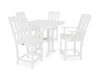 Thumbnail for Trex Yacht Club 5-Piece Farmhouse Trestle Arm Chair Counter Set