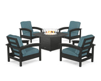 Thumbnail for Trex Rockport 5-Piece Deep Seating Set with Yacht Club Fire Pit Table