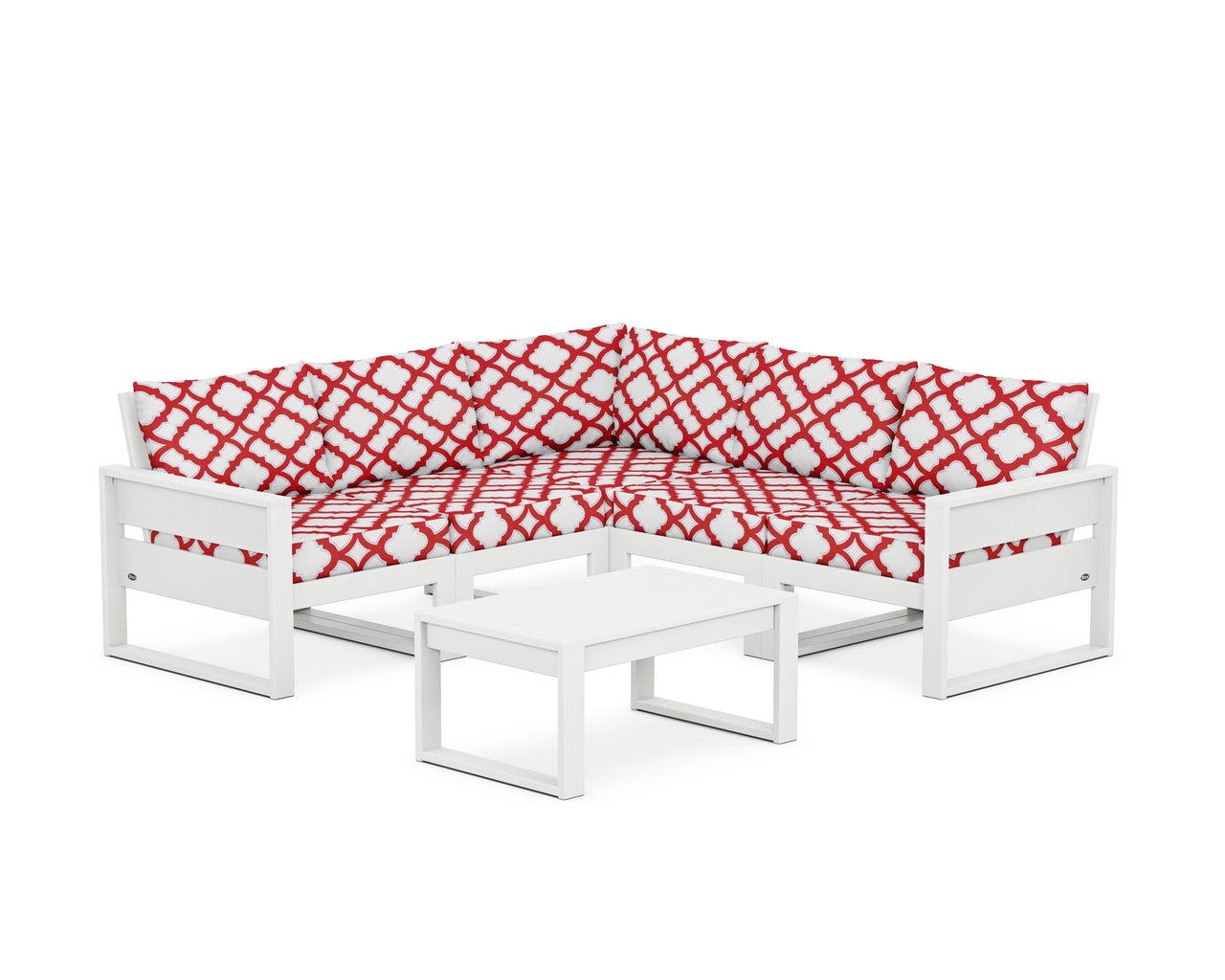 Trex Eastport 6-Piece Deep Seating Sectional + Coffee Table Set