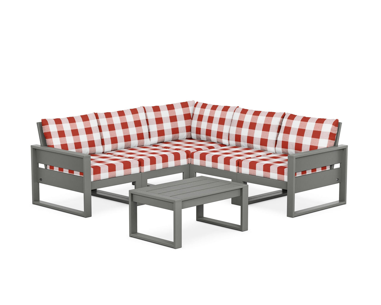 Trex Eastport 6-Piece Deep Seating Sectional + Coffee Table Set