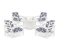 Thumbnail for Trex Rockport 5-Piece Deep Seating Set with Round Fire Pit Table