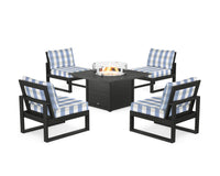 Thumbnail for Trex Eastport Modular 5-Piece Deep Seating Set with Square Fire Pit Table