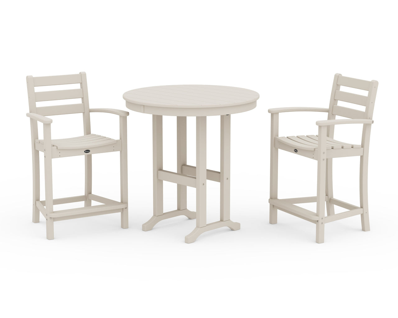 Trex Monterey Bay 3-Piece Arm Chair Counter Set - Sand Castle
