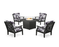 Thumbnail for Trex Yacht Club 5-Piece Deep Seating Set with Fire Pit Table