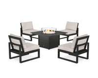 Thumbnail for Trex Eastport Modular 5-Piece Deep Seating Set with Square Fire Pit Table