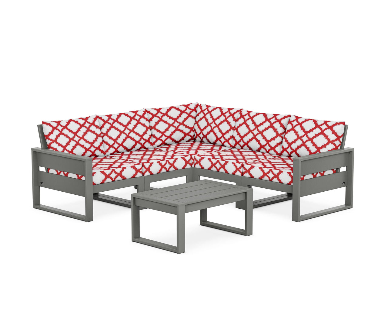 Trex Eastport 6-Piece Deep Seating Sectional + Coffee Table Set