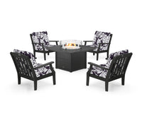 Thumbnail for Trex Yacht Club 5-Piece Deep Seating Set with Square Fire Pit Table