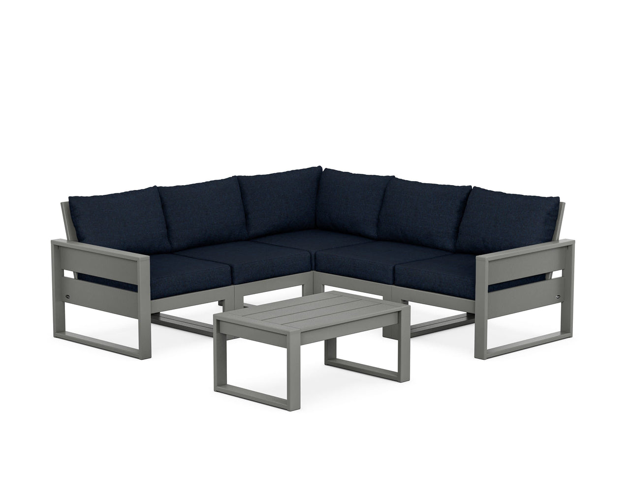 Trex Eastport 6-Piece Deep Seating Sectional + Coffee Table Set