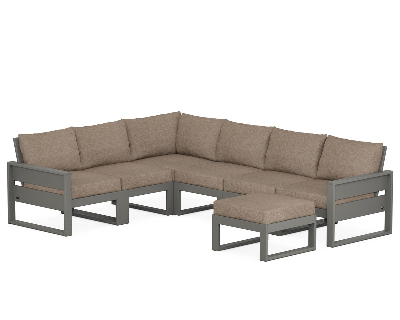 Trex Eastport 6-Piece Sectional with Ottoman