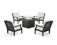 Thumbnail for Trex Yacht Club 5-Piece Deep Seating Set with Square Fire Pit Table