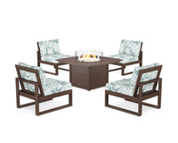 Thumbnail for Trex Eastport Modular 5-Piece Deep Seating Set with Square Fire Pit Table