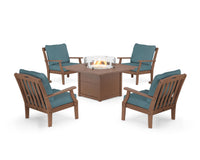 Thumbnail for Trex Yacht Club 5-Piece Deep Seating Set with Square Fire Pit Table