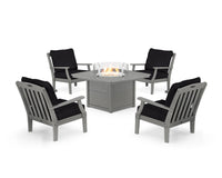Thumbnail for Trex Yacht Club 5-Piece Deep Seating Set with Fire Pit Table