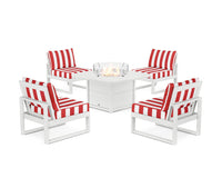 Thumbnail for Trex Eastport Modular 5-Piece Deep Seating Set with Yacht Club Fire Pit Table