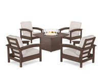 Thumbnail for Trex Rockport 5-Piece Deep Seating Set with Yacht Club Fire Pit Table