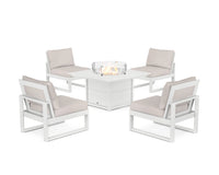 Thumbnail for Trex Eastport Modular 5-Piece Deep Seating Set with Square Fire Pit Table
