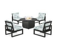 Thumbnail for Trex Eastport Modular 5-Piece Deep Seating Set with Round Fire Pit Table