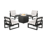 Thumbnail for Trex Eastport Modular 5-Piece Deep Seating Set with Square Fire Pit Table