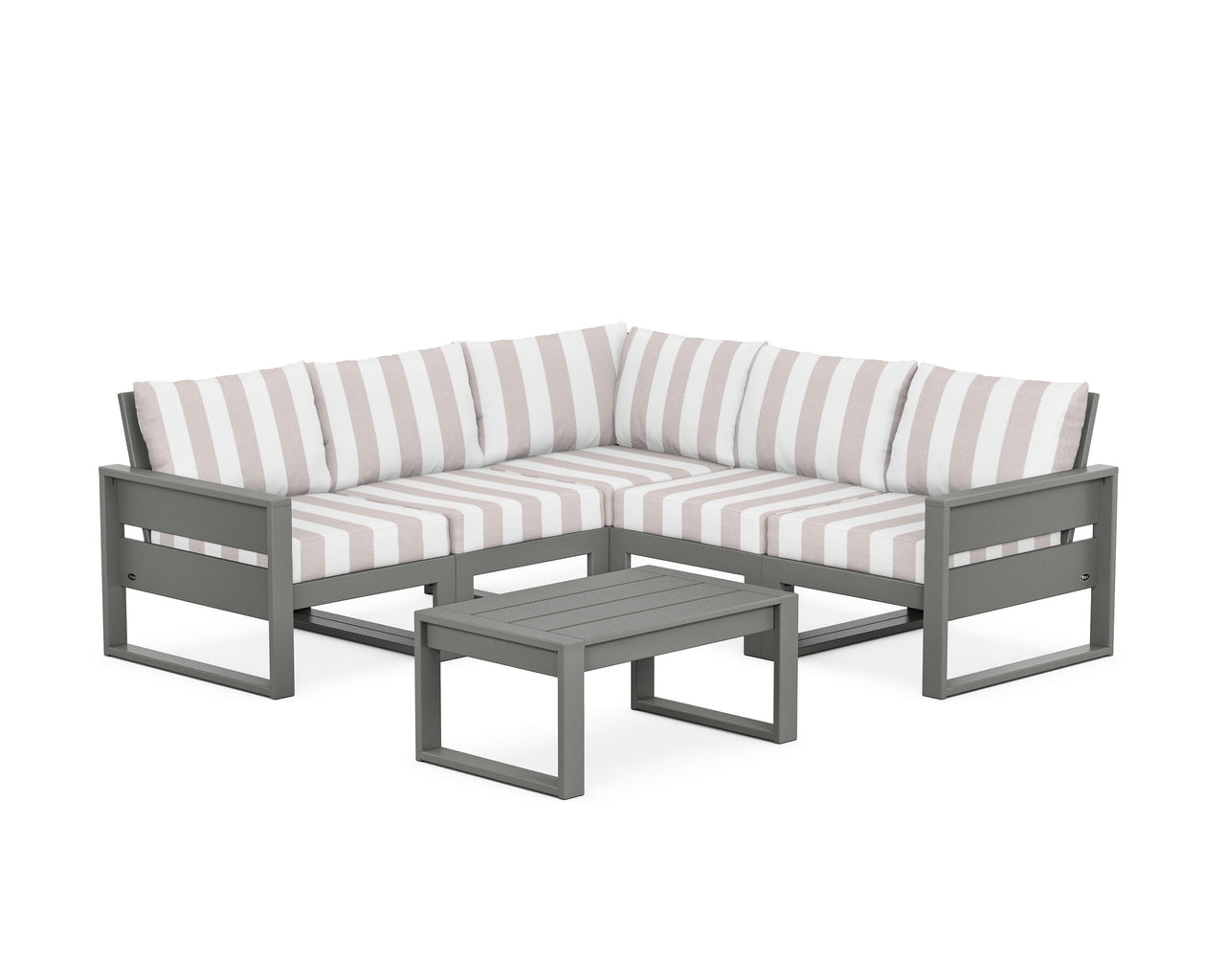 Trex Eastport 6-Piece Deep Seating Sectional + Coffee Table Set