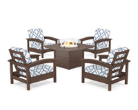 Thumbnail for Trex Rockport 5-Piece Deep Seating Set with Square Fire Pit Table