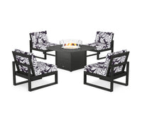 Thumbnail for Trex Eastport Modular 5-Piece Deep Seating Set with Yacht Club Fire Pit Table