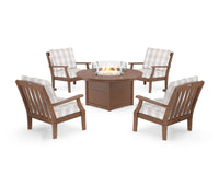 Thumbnail for Trex Yacht Club 5-Piece Deep Seating Set with Round Fire Pit Table