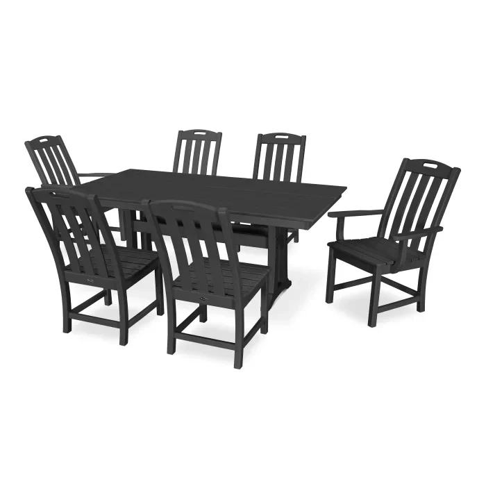 Trex Yacht Club 7-Piece Farmhouse Trestle Dining Set